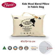 Easyrest Kids Wool Blend Standard Pillow in Fabric Bag V442-ERT-PILLOW-KIDSWOOLBLEND-WHITE-ST