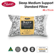 Easyrest Sleep Medium Support Standard Pillow 48 x 73 cm V442-ERT-PILLOW-SLEEPMEDIUM-WHITE-ST