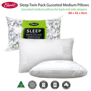 Easyrest Sleep Twin Pack Gusseted Medium Standard Pillows V442-ERT-PILLOW-SLEEPTWINGUSSETED-WHITE-ST