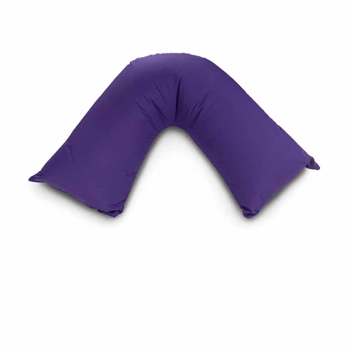 Easyrest Aus Made Medium Support Filled V Shape Pillow 64 x 39 cm Purple V442-ERT-PILLOW-VSHAPE-PURPLE-TR
