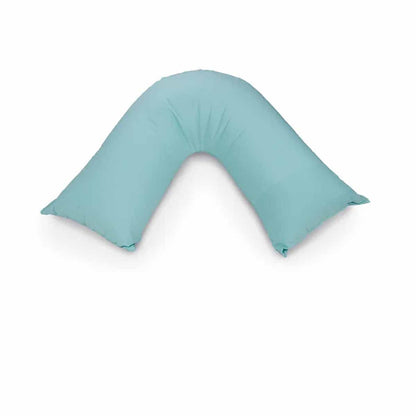 Easyrest Aus Made Medium Support Filled V Shape Pillow 64 x 39 cm Shell Blue V442-ERT-PILLOW-VSHAPE-SHELLBLUE-TR