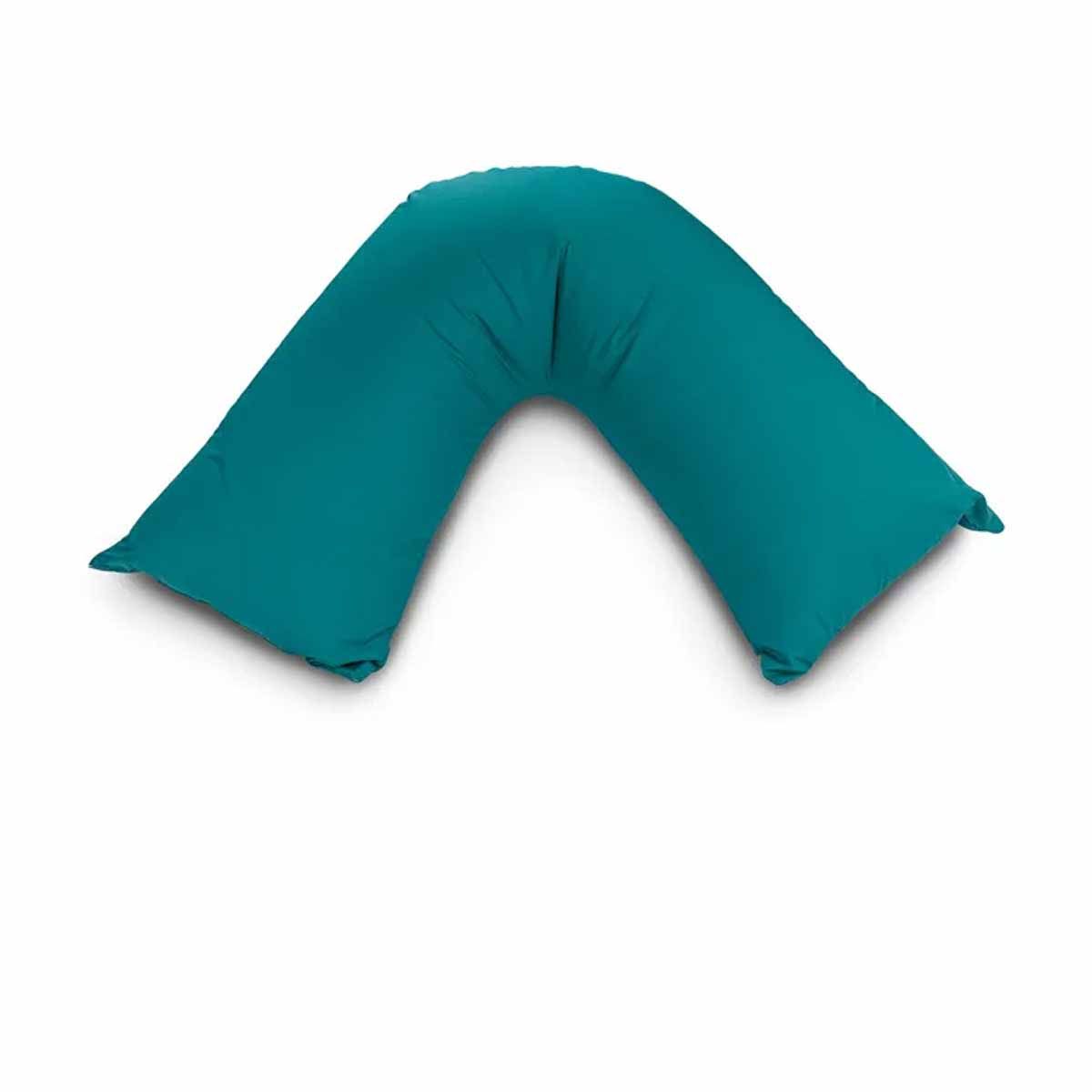 Easyrest Aus Made Medium Support Filled V Shape Pillow 64 x 39 cm Teal V442-ERT-PILLOW-VSHAPE-TEAL-TR