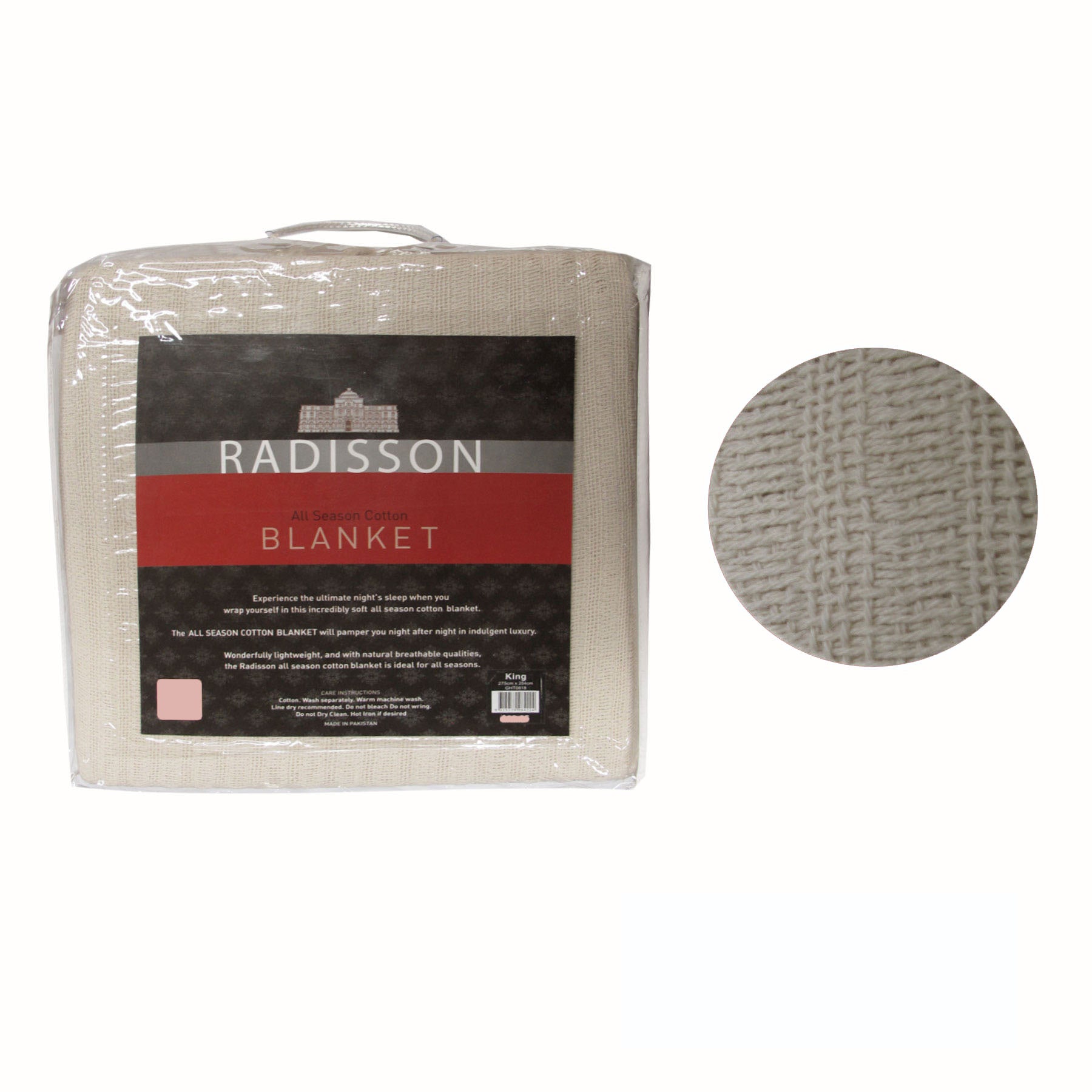 Radisson All Season Cotton Blanket Wheat SINGLE V442-GHT-BLANKET-RADISSONCOTTON-WHEAT-SB