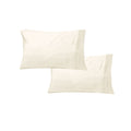 400TC Pair of Solid Color No Flap Standard Pillowcases Cream V442-GHT-PILLOWC-400TCSOLIDNOFLAP-CREAM-ST