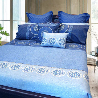 Hotel Living Bazaar Quilt Cover Set BLUE - Queen V442-GHT-QUILTCS-BAZAAR-BLUE-QS