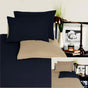 Hotel Living Reversible 100% Cotton JERSEY Quilt Cover Set Black / Latte - QUEEN V442-GHT-QUILTCS-JERSEY-BLACK-QS