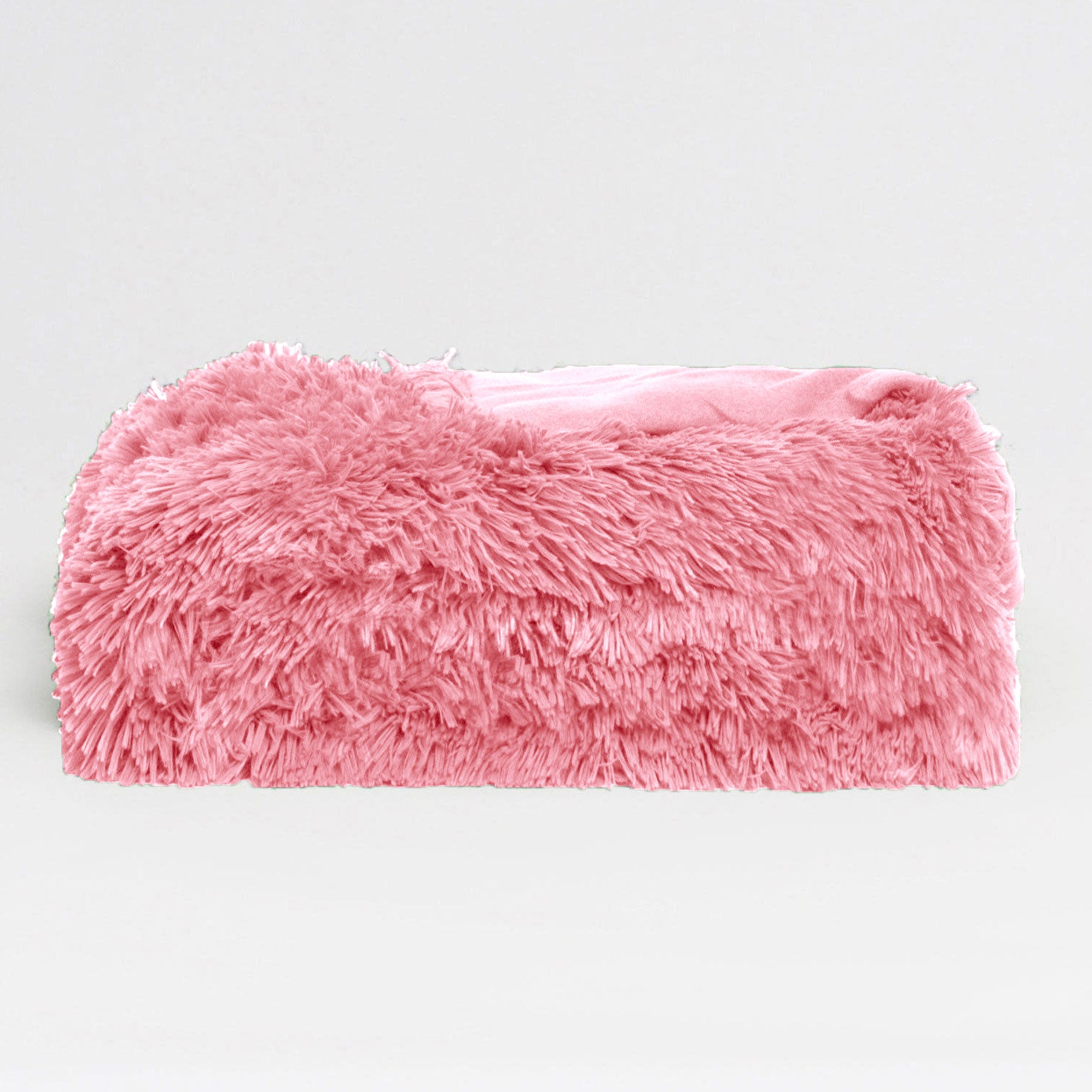 Hotel Living Long Hair Faux Fur Throw Rug Pink V442-GHT-THROW-LONGHAIR-PINK-RE