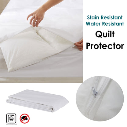 Stain/ Water Resistant Quilt Protector King V442-GNA-MISC-QUILTPROTECTOR-WHITE-KI