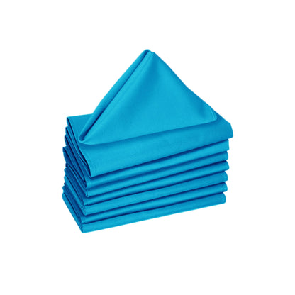 Hoydu Set of 8 Cotton OR Poly Cotton Napkins Blue Bird V442-GNA-MISC-SETOF8NAPKINS-BLUEBIRD-SQ