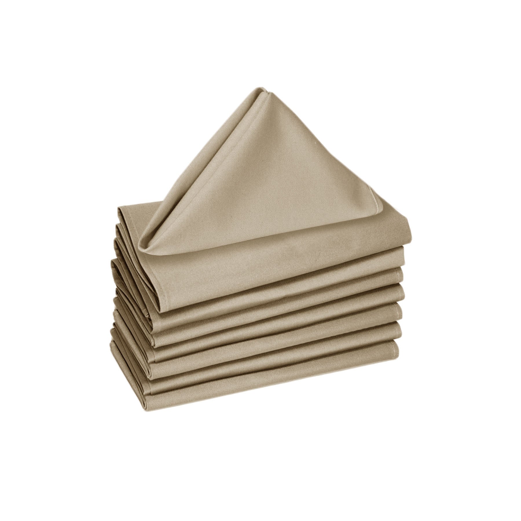 Hoydu Set of 8 Cotton OR Poly Cotton Napkins Warm Sand V442-GNA-MISC-SETOF8NAPKINS-WARMSAND-SQ