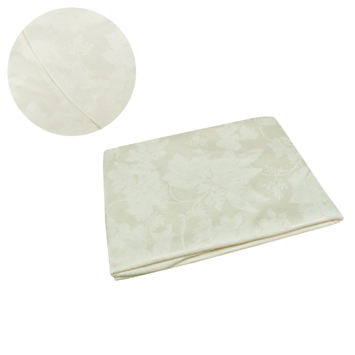 Damask Jacquard Polyester Tablecloth 180cm Round Grapes Cream V442-GNA-TABLEC-24GRAPES180-CREAM-RD