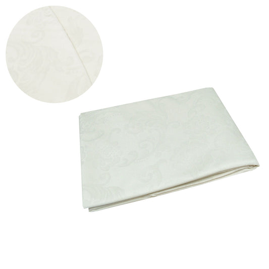 Damask Jacquard Polyester Tablecloth 180cm Round Rose Garden Cream V442-GNA-TABLEC-24ROSEGARDEN180-CREAM-RD