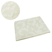 Damask Jacquard Polyester Tablecloth 180cm Round Small Leaf Cream V442-GNA-TABLEC-24SMALLLEAF180-CREAM-RD