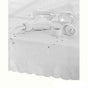 Embroidered Tablecloth - 150x225cm Oblong BRIGHT WHITE V442-GNA-TABLEC-CHERRA-225-WHITE