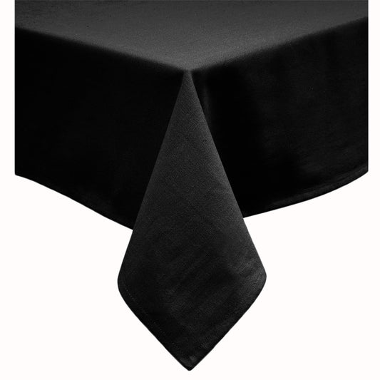 Hoydu Cotton Blend Table Cloth 180cm x 220cm - BLACK V442-GNA-TABLEC-COTTON-220OB-BLACK