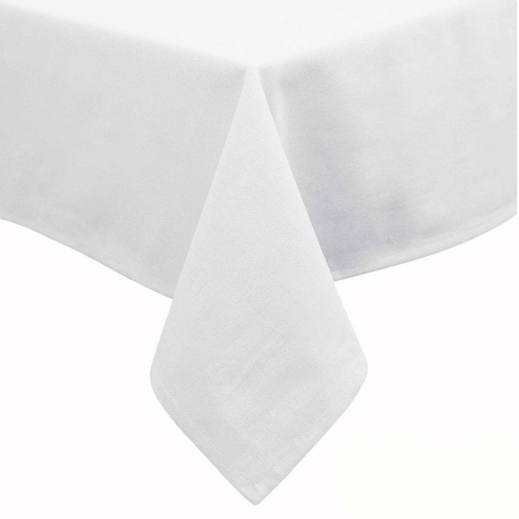 Hoydu Cotton Blend Table Cloth 180cm x 220cm - Bright White V442-GNA-TABLEC-COTTON-220OB-BRIGHTWHITE
