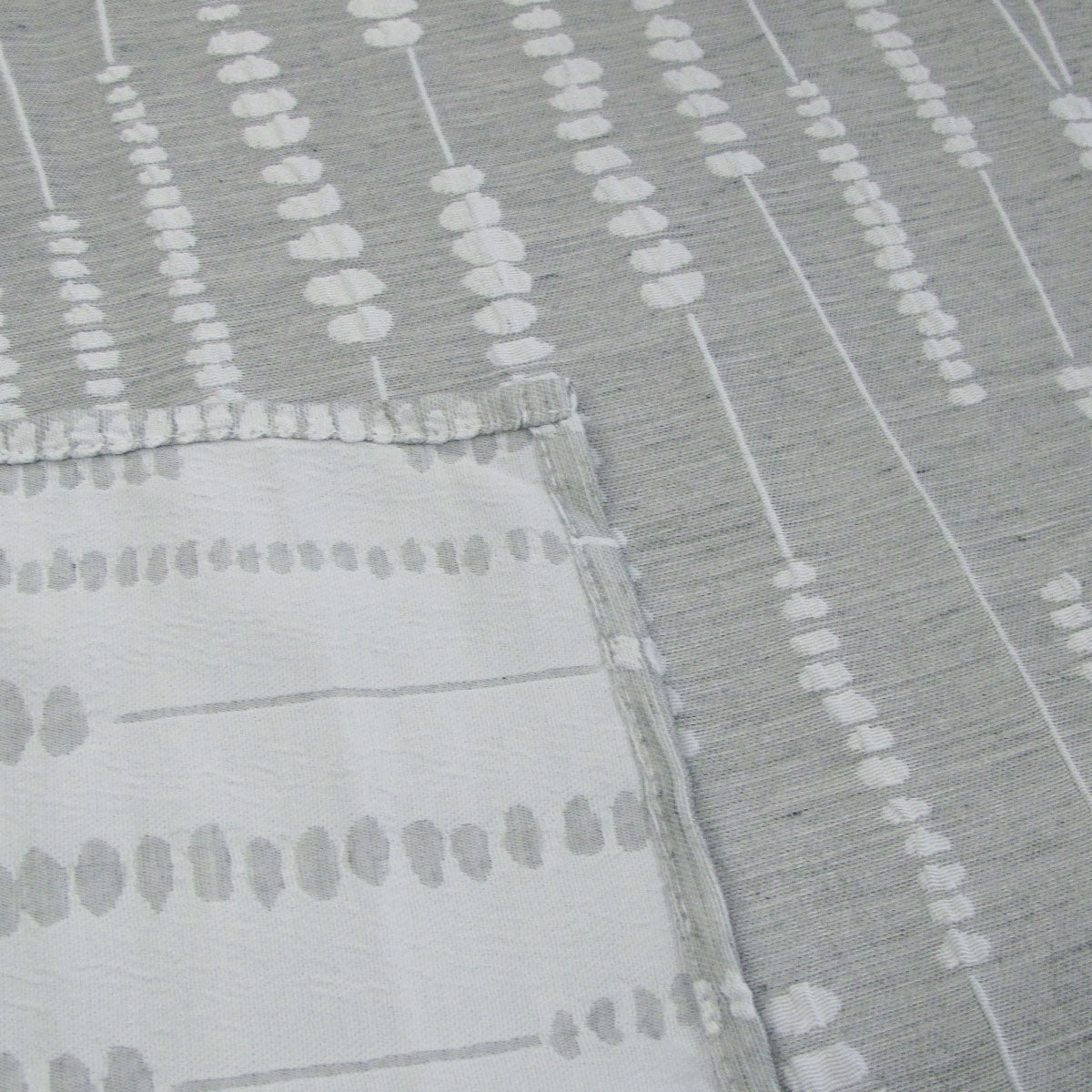 Perline Grey Jacquard Polyester Tablecloth 230 x 230cm V442-GNA-TABLEC-PERLINE230-GREY-SQ