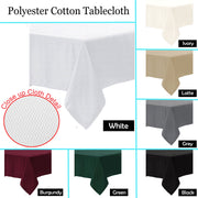 Polyester Cotton Tablecloth Ivory 180 x 180 cm V442-GNA-TABLEC-POLYCOTTON180-IVORY-SQ