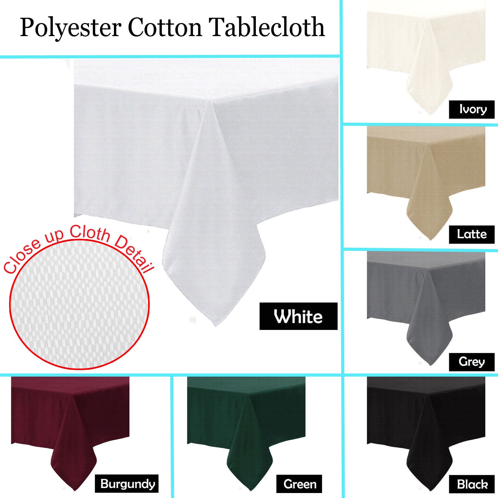 Polyester Cotton Tablecloth Latte 220 cm Round V442-GNA-TABLEC-POLYCOTTON220-LATTE-RD