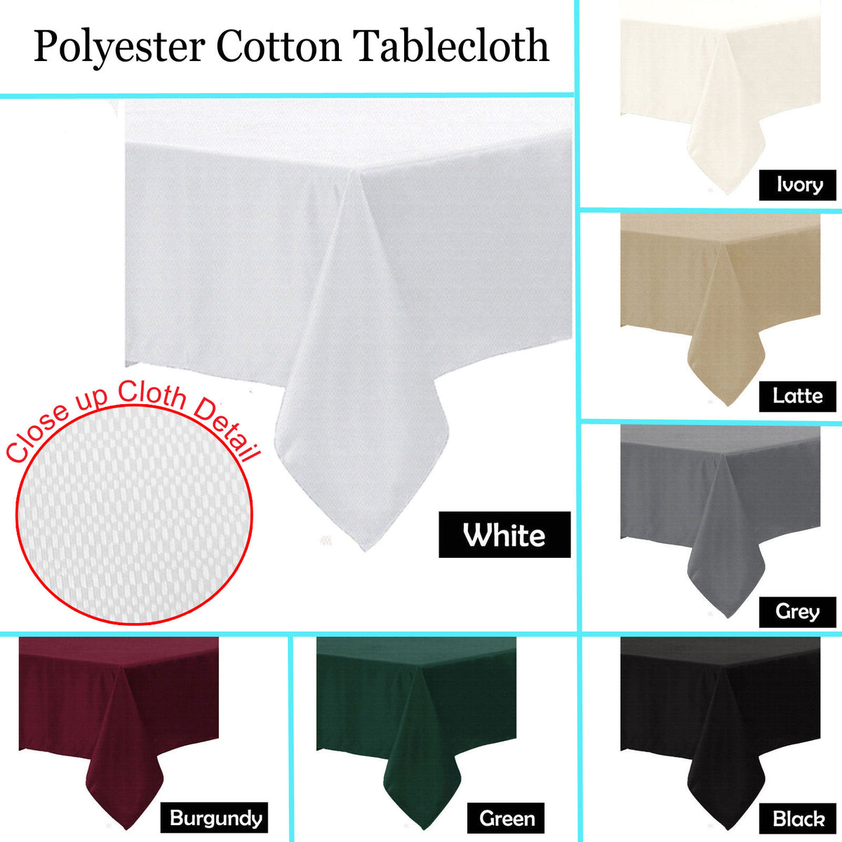 Polyester Cotton Tablecloth Latte 220 cm Round V442-GNA-TABLEC-POLYCOTTON220-LATTE-RD