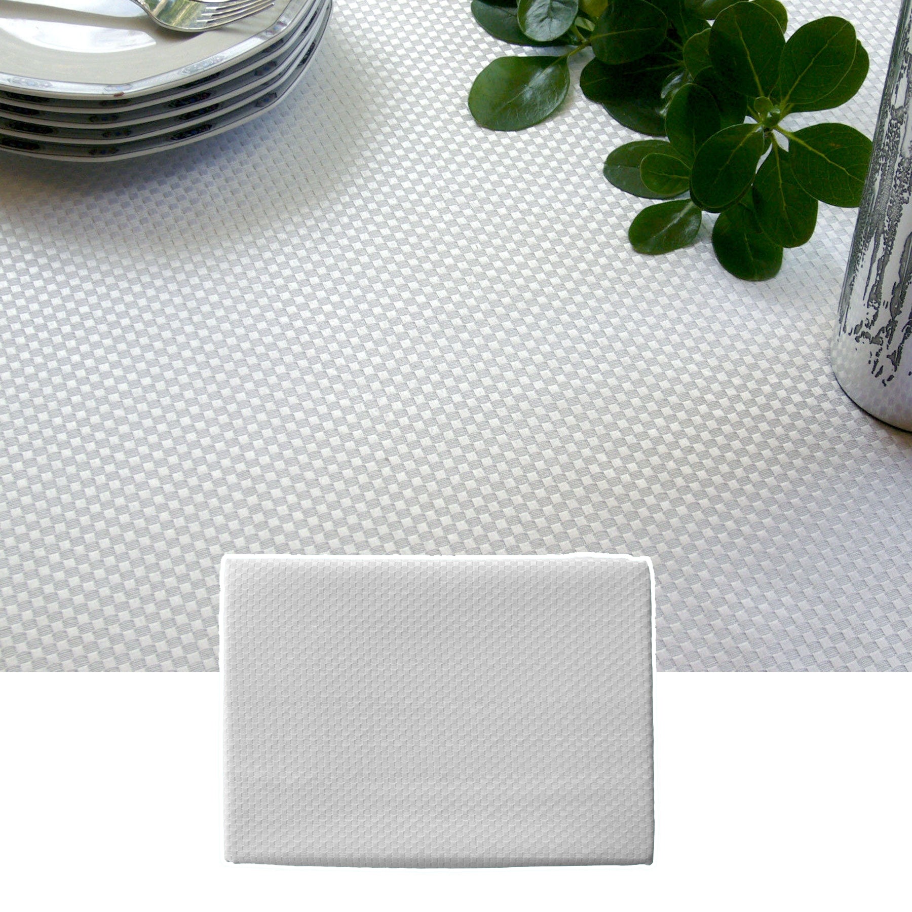 Invitation Prestige Jacquard White Table Cloth 160 x 220 cm V442-GNA-TABLEC-PRESTIGE220CM-WHITE-RE