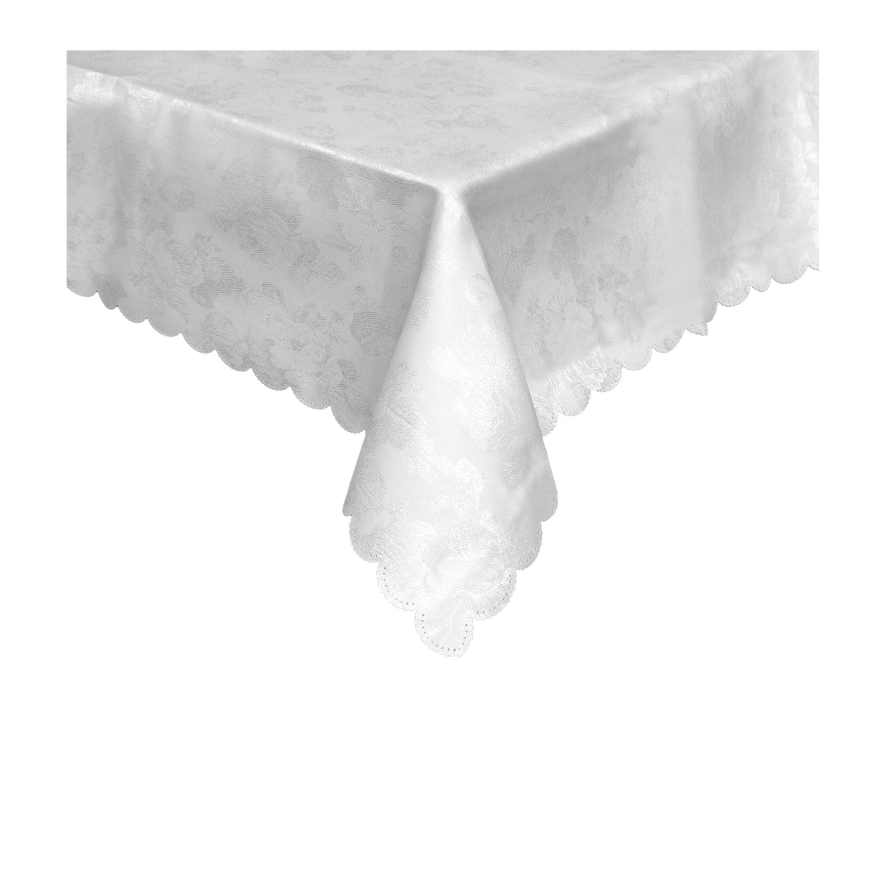 Jacquard Table Cloth White Rose Garden 150 x 220 cm V442-GNA-TABLEC-ROSEGARDEN220CM-WHITE-RE