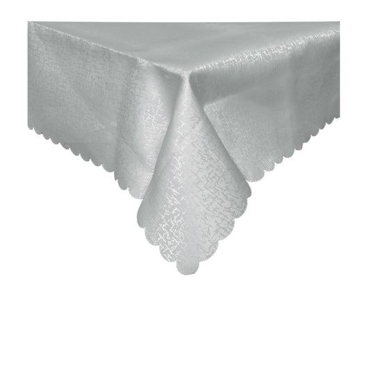 Jacquard Table Cloth Scribble Grey 150 x 270 cm V442-GNA-TABLEC-SCRIBBLE270CM-GREY-RE