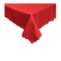 Jacquard Table Cloth Narrow Stripes Red 150 x 270cm Rectangle V442-GNA-TABLEC-STRIPES270CM-RED-RE