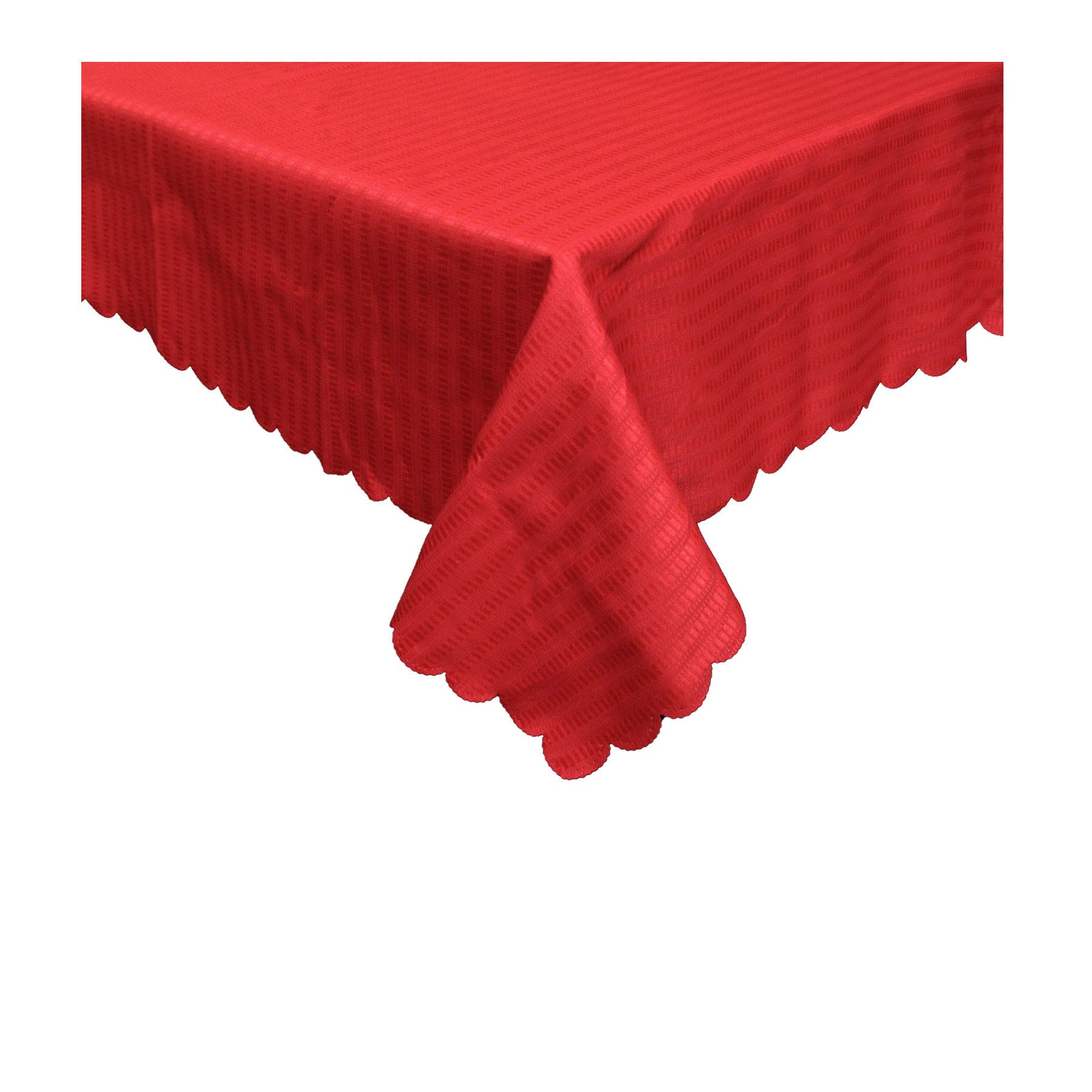 Jacquard Table Cloth Narrow Stripes Red 150 x 270cm Rectangle V442-GNA-TABLEC-STRIPES270CM-RED-RE