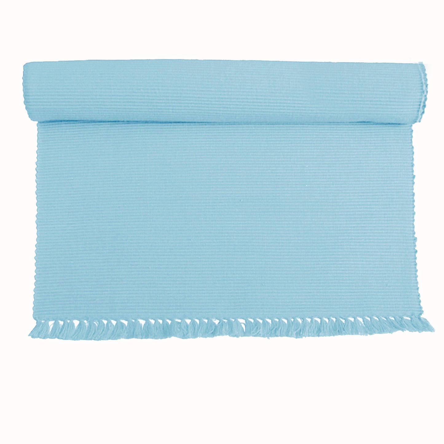 Hoydu Set of 2 - Cotton Ribbed Table Placemats Sky Blue V442-GNA-TABLEPLACEMAT-RIBBED-SKYBLUE