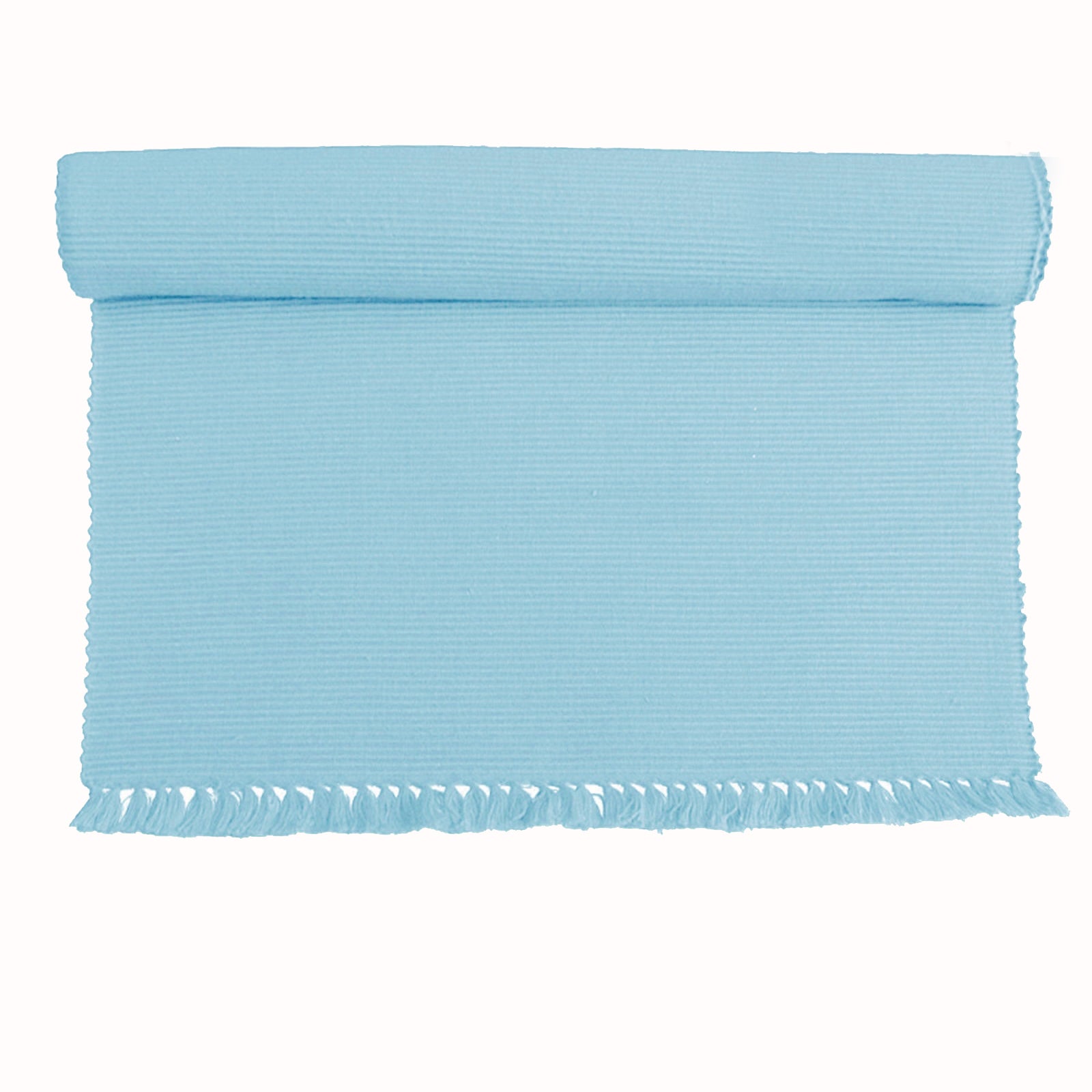 Hoydu Set of 2 - Cotton Ribbed Table Placemats Sky Blue V442-GNA-TABLEPLACEMAT-RIBBED-SKYBLUE