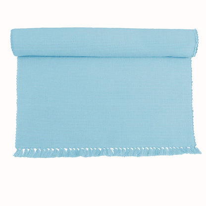 Hoydu Set of 2 - Cotton Ribbed Table Placemats Sky Blue V442-GNA-TABLEPLACEMAT-RIBBED-SKYBLUE