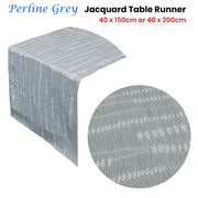 Perline Grey Jacquard Table Runner 40 x 150 cm V442-GNA-TABLER-PERLINE150CM-GREY-RE