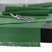 Hoydu Cotton Ribbed Table Runner 45cm x 150cm - HELDGE GREEN V442-GNA-TABLER-RIBBED-150CM-HEDGEGREEN
