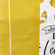 Home Oasis Set of 3 Printed Cotton Rich Tea Towels 50 x 70 cm Lemons Yellow V442-GNA-TEAT-LEMONSSETOF3-YELLOW-RE