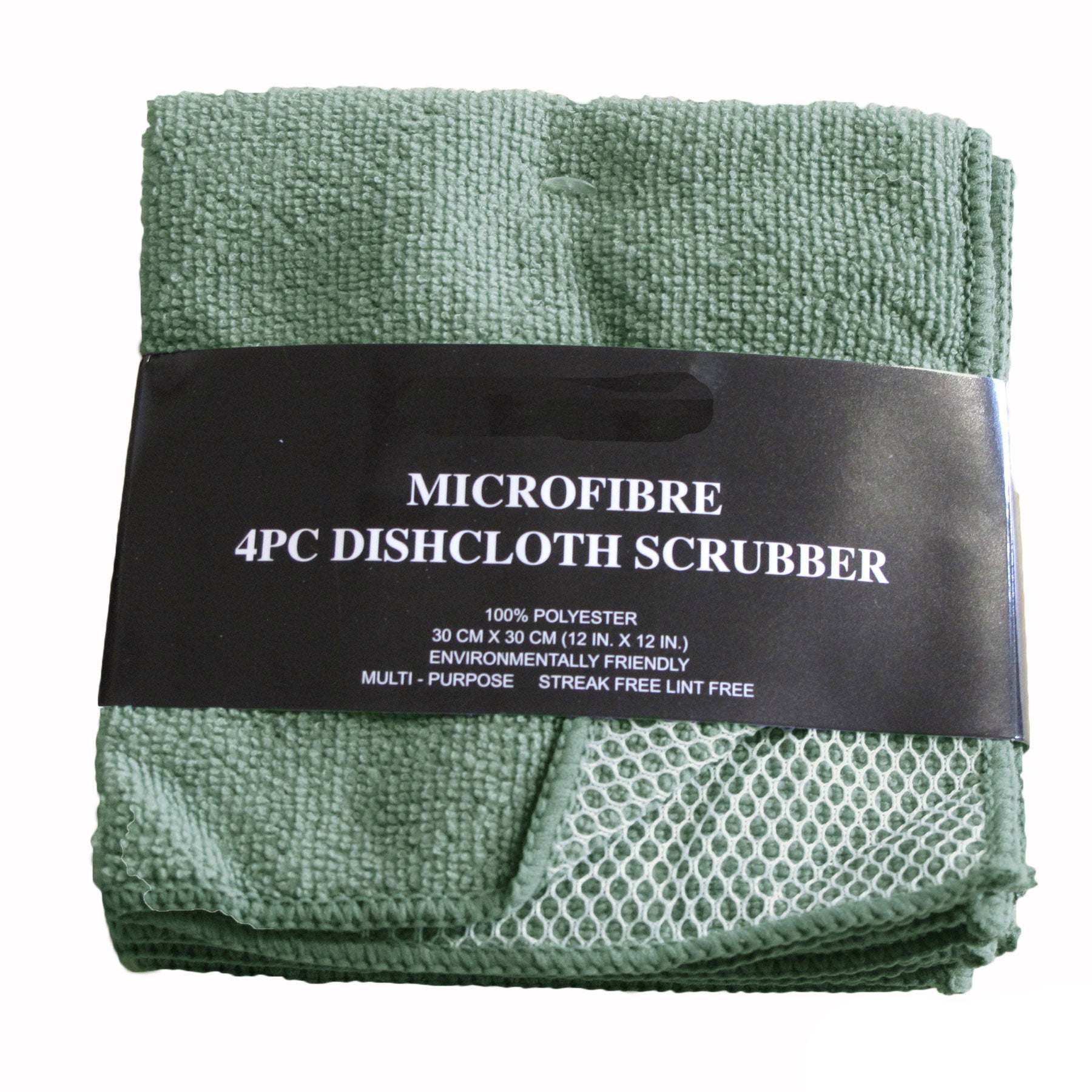 Pack of 4 - Dish Scrubber Cloth - GREEN V442-GNA-TEAT-SCRUBBER-GREEN