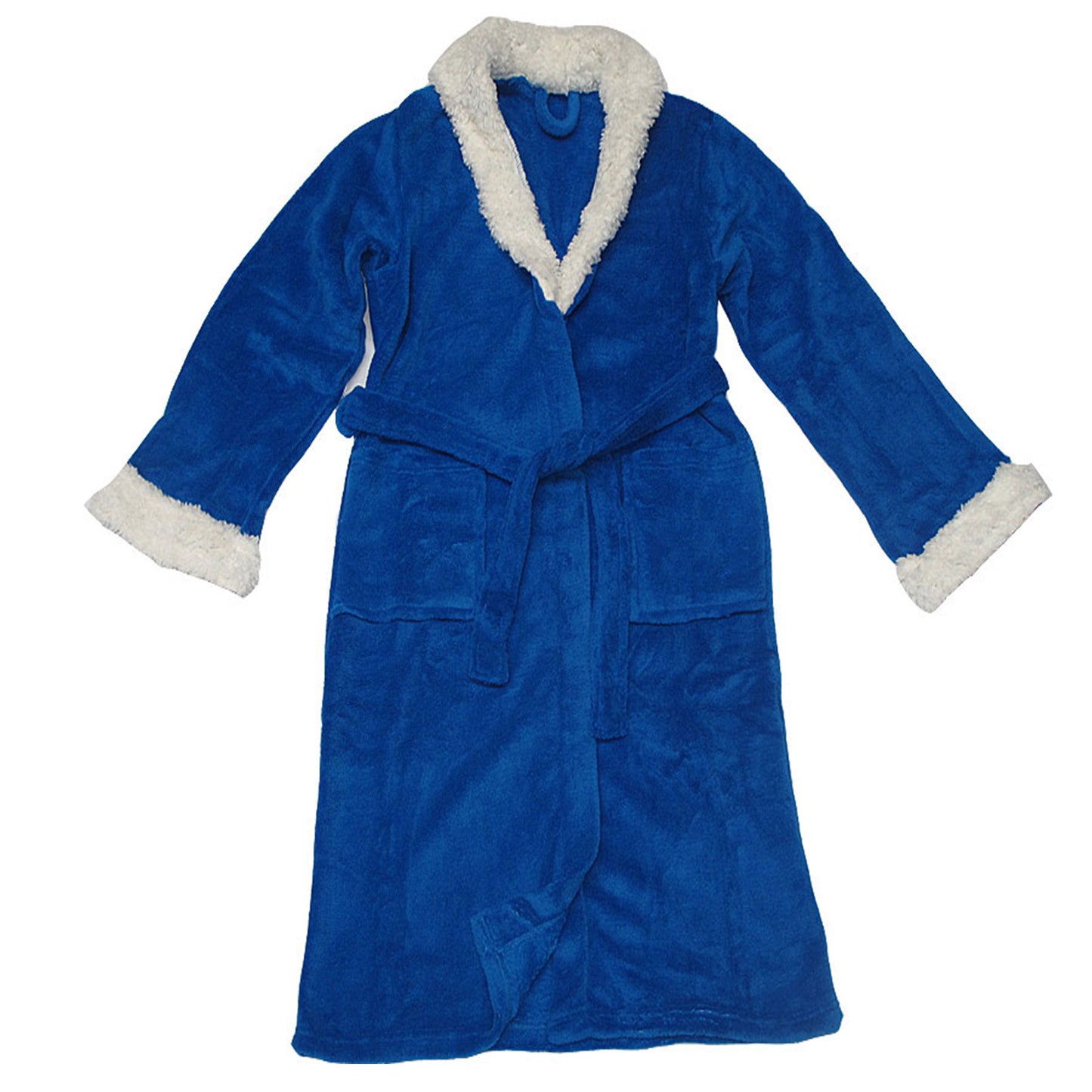 Sherpa Bath Robe Blue S/M V442-GXY-BATHROBE-SHERPA-BLUE-S