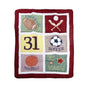 Sports Embroidered Nursery Baby Blanket/Coverlet 91 x 114 cm V442-GXY-BLANKET-BABYSPORTS-MULTI-RE