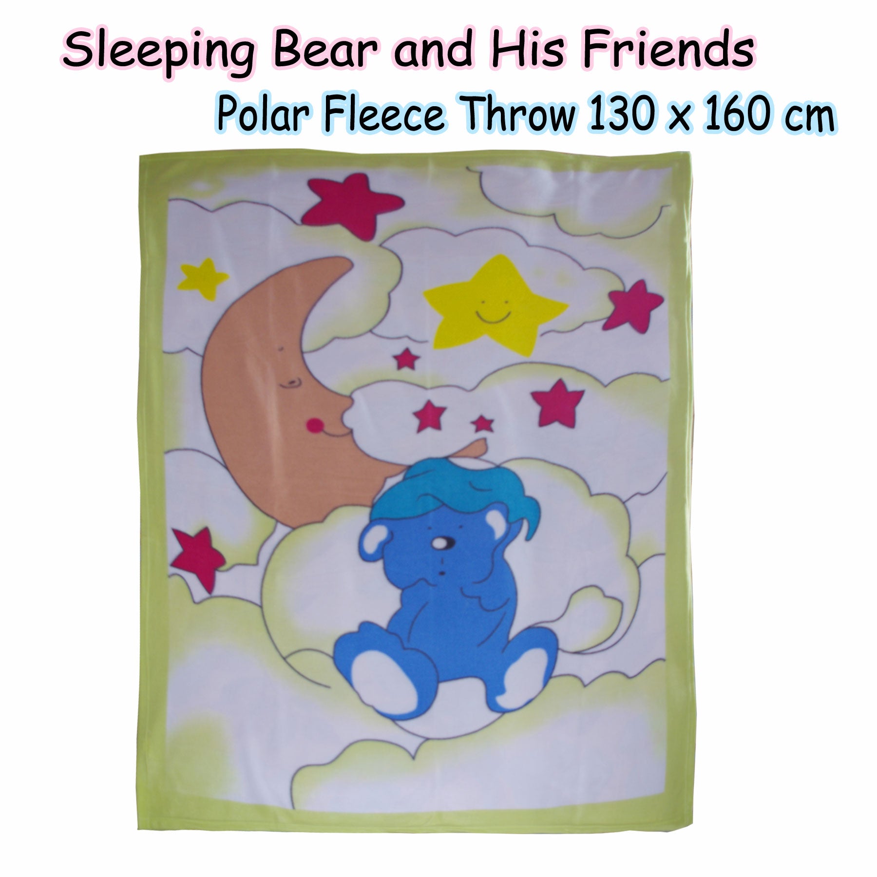 Sleeping Bear and His Friends Polar Fleece Throw V442-GXY-THROW-POLARFLEECE-APPLE