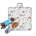 Happy Kids Dream Big Colour Me In Picnic Blanket 125 x 125 cm V442-HIN-BLANKET-DREAMBIGPICNIC-WHITE-SQ