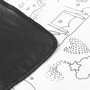 Happy Kids Dream Big Colour Me In Picnic Blanket 125 x 125 cm V442-HIN-BLANKET-DREAMBIGPICNIC-WHITE-SQ