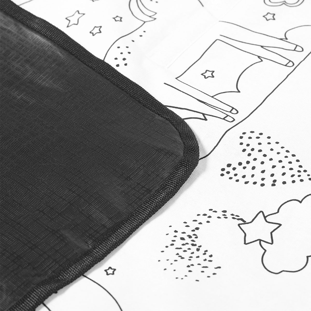 Happy Kids Dream Big Colour Me In Picnic Blanket 125 x 125 cm V442-HIN-BLANKET-DREAMBIGPICNIC-WHITE-SQ