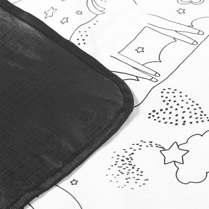 Happy Kids Dream Big Colour Me In Picnic Blanket 125 x 125 cm V442-HIN-BLANKET-DREAMBIGPICNIC-WHITE-SQ