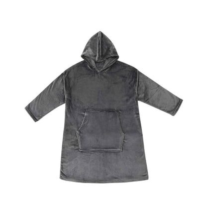 Accessorize Grey Super Soft Hooded Blanket Extra Large V442-HIN-BLANKET-HOODIE-GREY-L