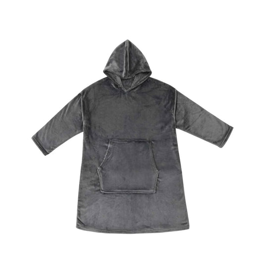 Accessorize Grey Super Soft Hooded Blanket Extra Large V442-HIN-BLANKET-HOODIE-GREY-L