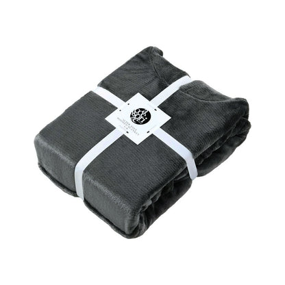 Accessorize Grey Super Soft Hooded Blanket Extra Large V442-HIN-BLANKET-HOODIE-GREY-L