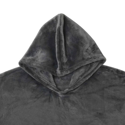 Accessorize Grey Super Soft Hooded Blanket Small/Medium V442-HIN-BLANKET-HOODIE-GREY-S