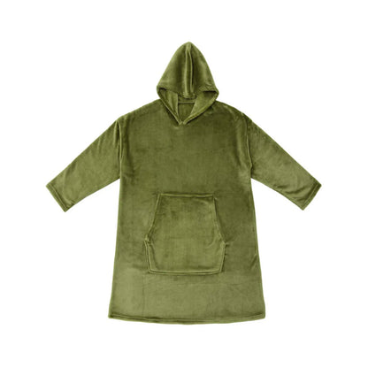 Accessorize Moss Green Super Soft Hooded Blanket Extra Large V442-HIN-BLANKET-HOODIE-MOSSGREEN-L