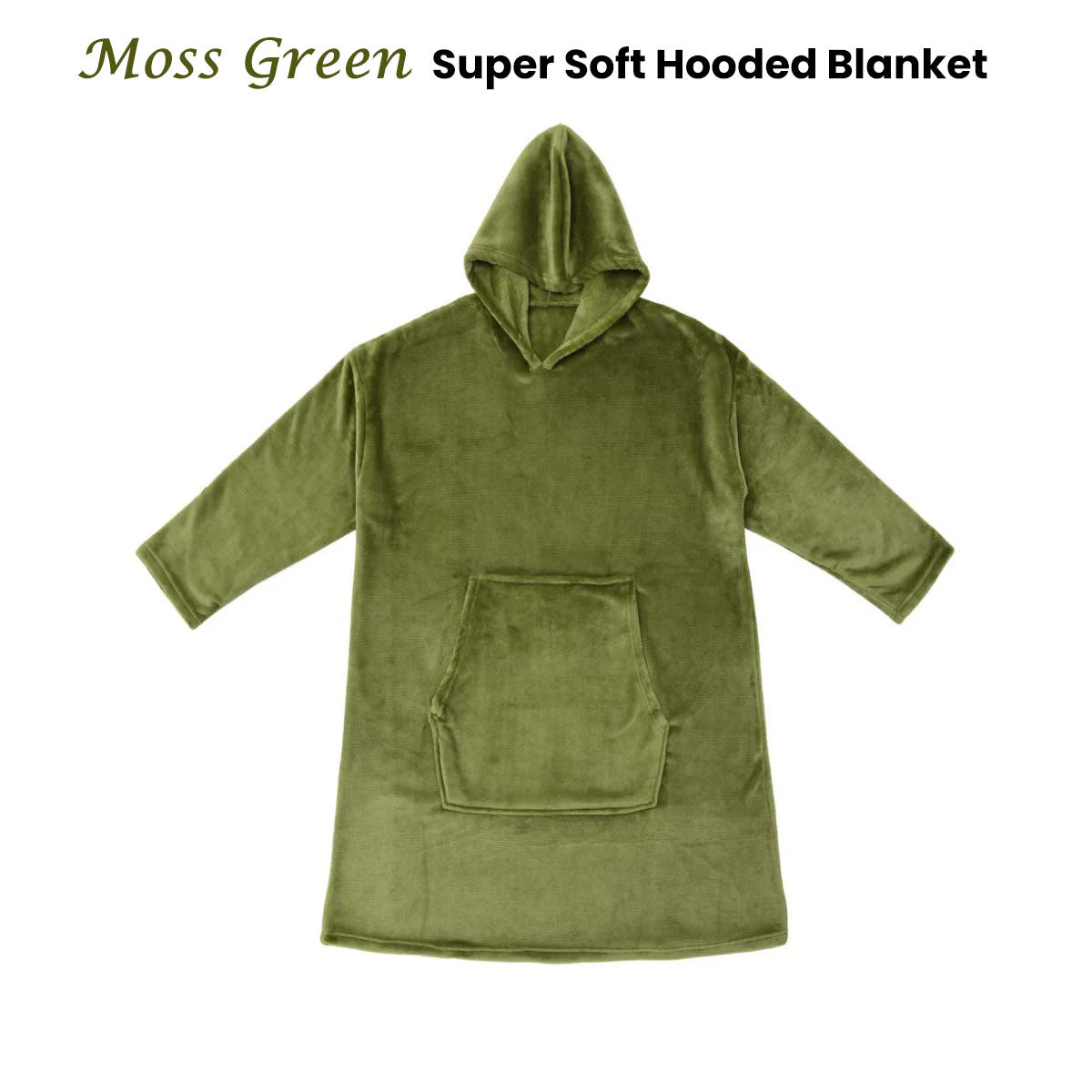 Accessorize Moss Green Super Soft Hooded Blanket Small/Medium V442-HIN-BLANKET-HOODIE-MOSSGREEN-S