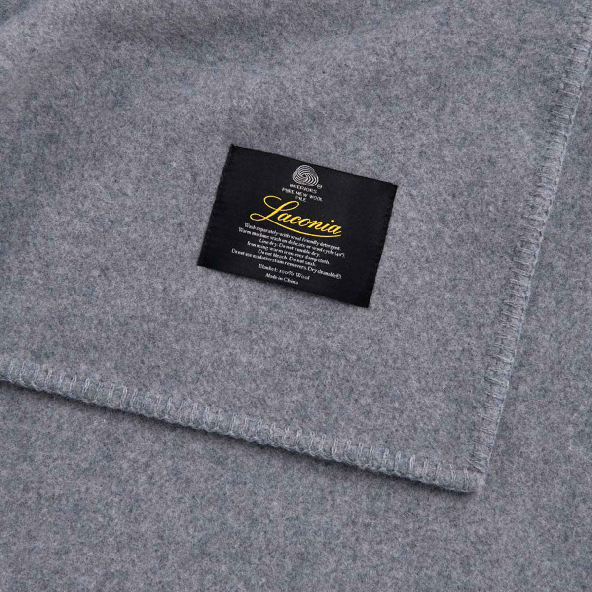 Laconia 400GSM Premium Australian Pure Wool Blanket Grey Super King V442-HIN-BLANKET-LACONIAWOOL-GREY-SK